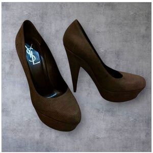 Yves Saint Laurent Dark Brown Stiletto Heels